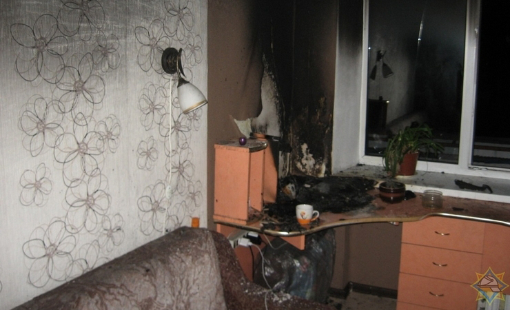 В Осиповичах в квартире произошел пожар