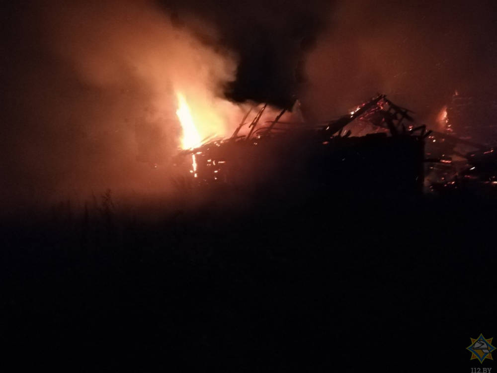 В Могилевском районе горел дом